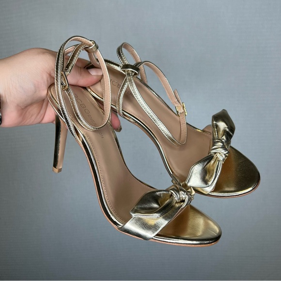 BCBGeneration | Gold Stiletto Heels with Ankle Straps‎ 8.5 - Picture 1 of 4